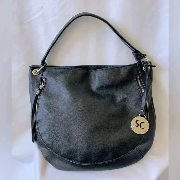 Simon Chang Handbags - Simon Chang Satchel Bag, black, one large inner pocket, one large outer pocket